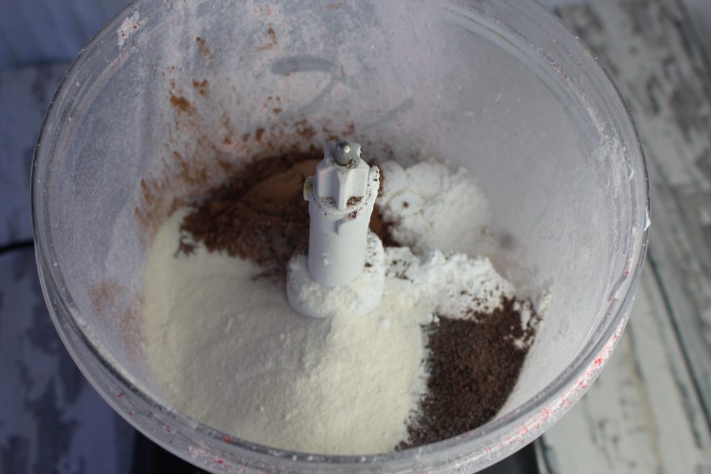 ingredient for mix added to food processor