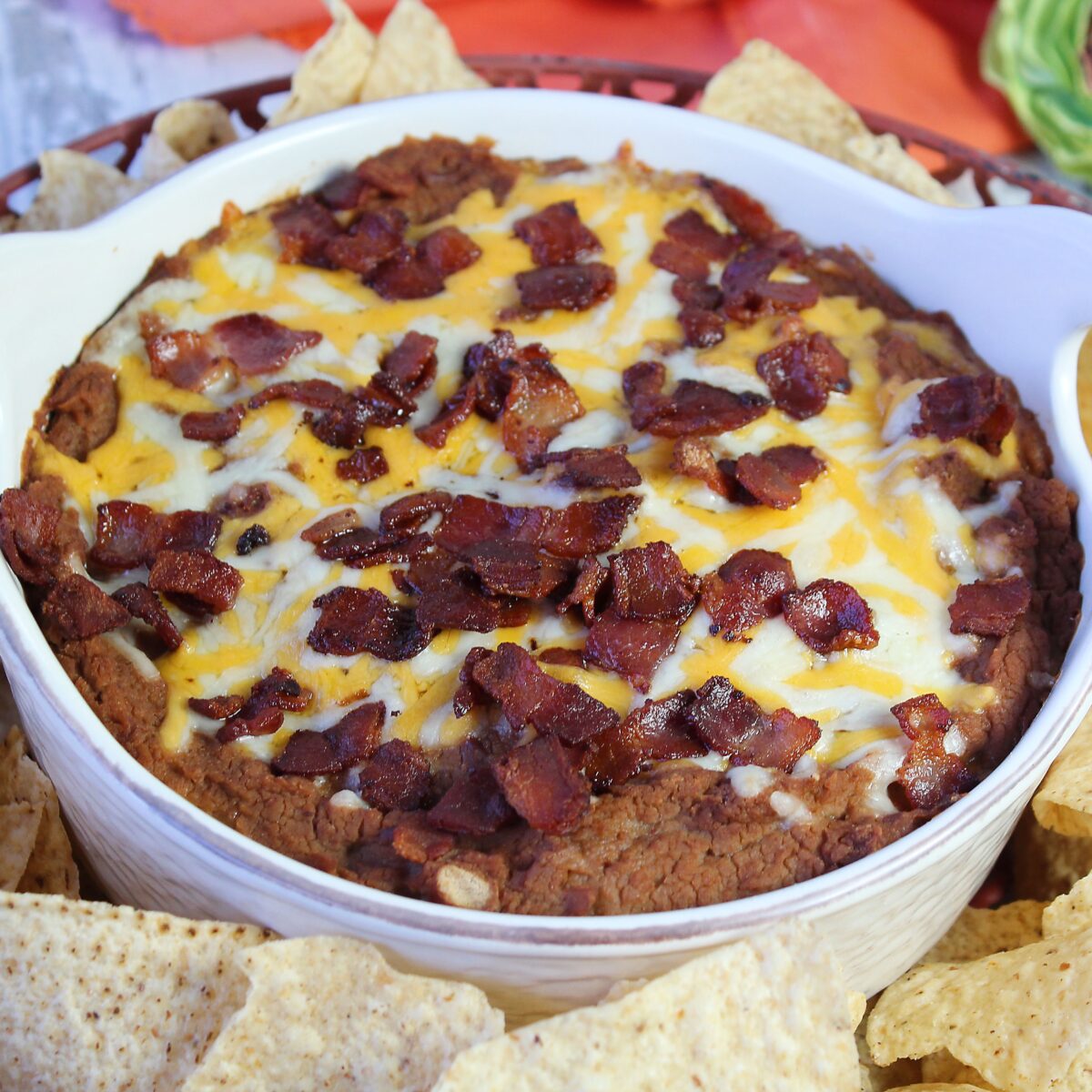Bacon Bean Dip Baked Broiled and Basted
