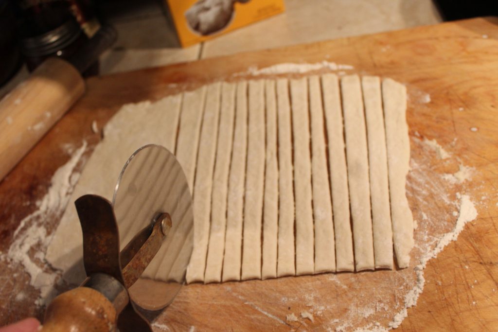 cutting dough