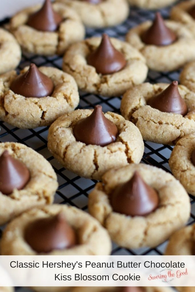 Classic Hershey's Peanut Butter Chocolate Kiss Blossom Cookie