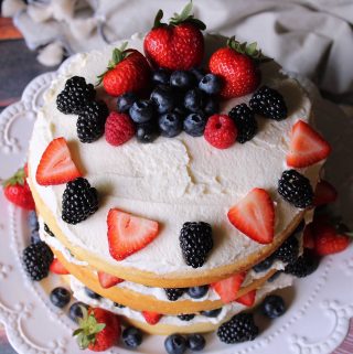 fruit whipped cream cake