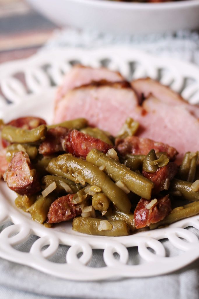 Serving of Southern Smoky Green Beans