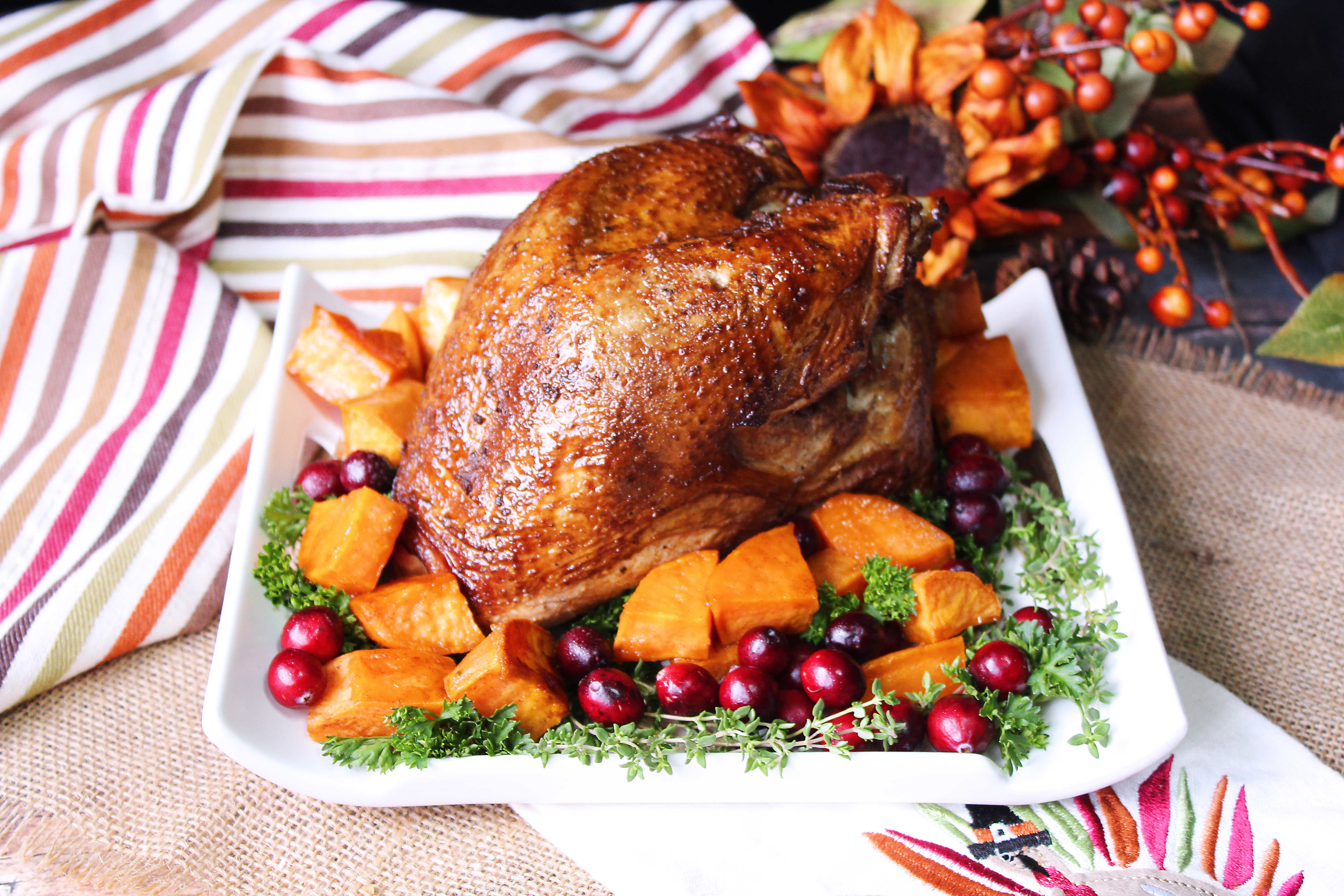 Smoked Turkey Breast - Baked Broiled and Basted