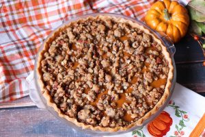 Whole Pumpkin Pie Supreme with streusel topping