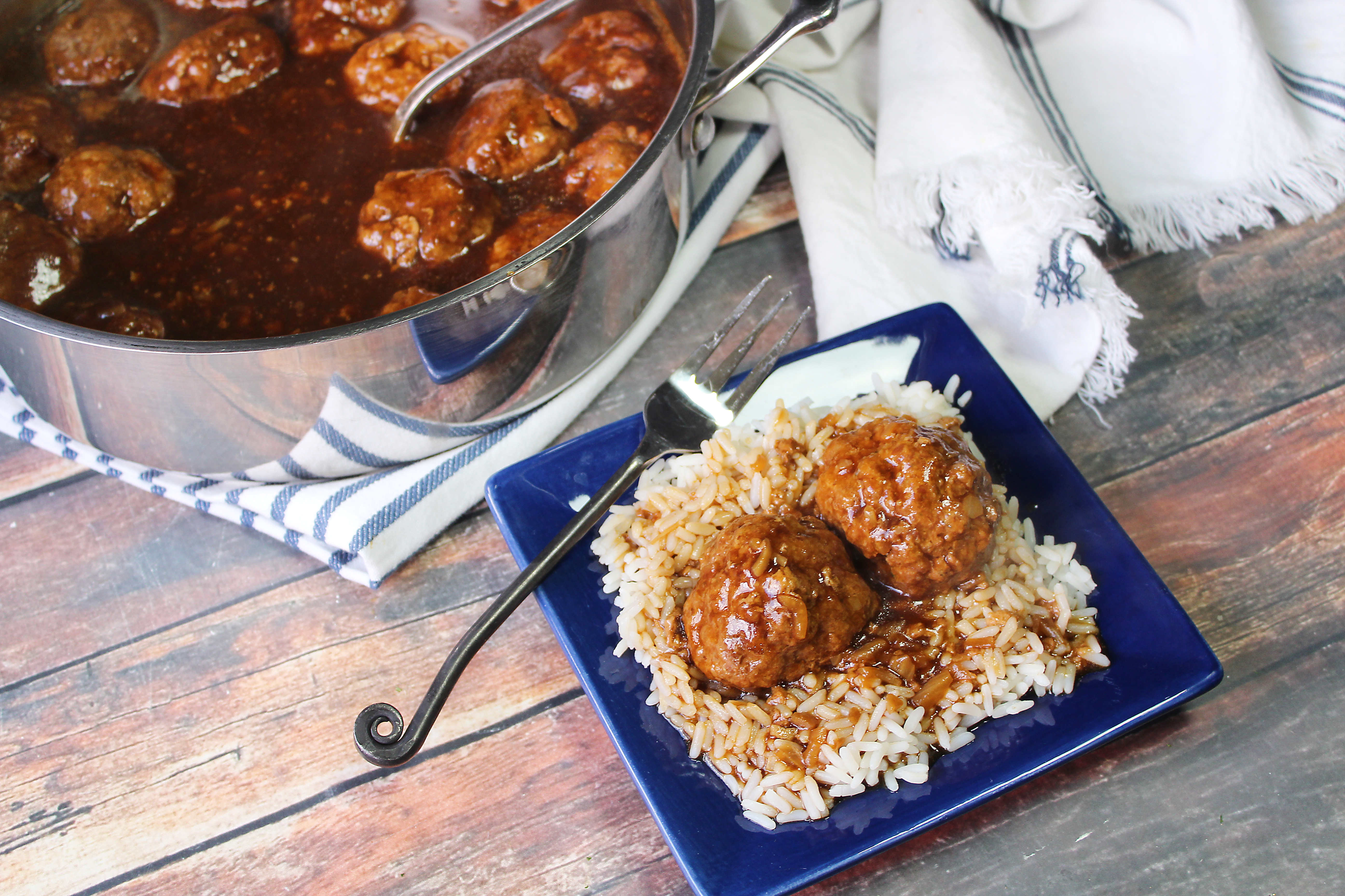 Meatballs and Brown Gravy. 