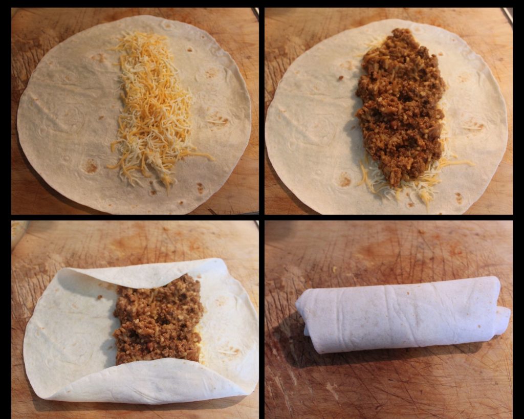 Steps to make the burritos