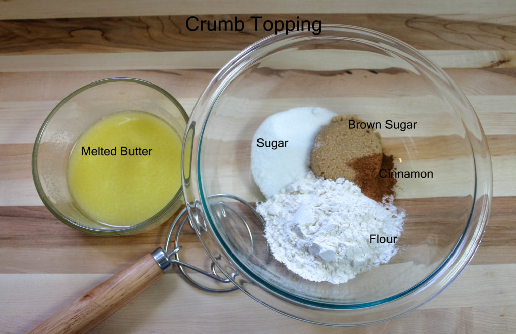 Crumb Topping ingredients