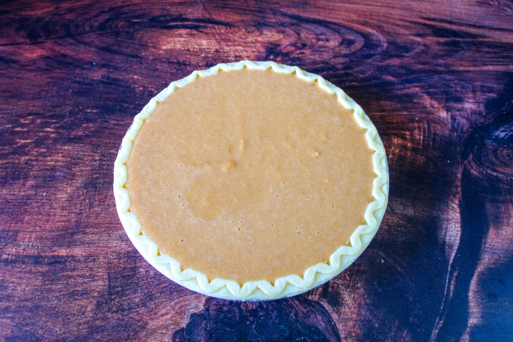 uncooked southern sweet potato Pie