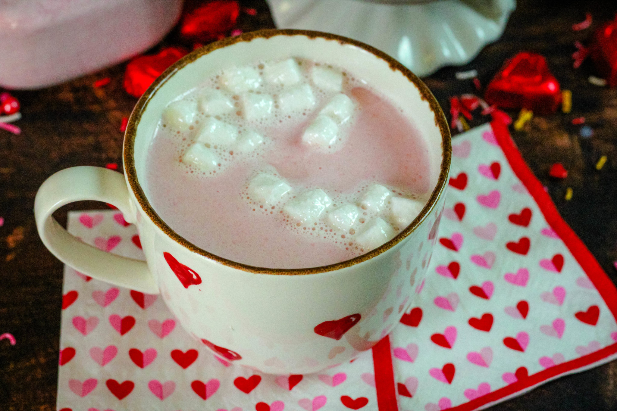 Pink Hot Cocoa Mix Baked Broiled And Basted