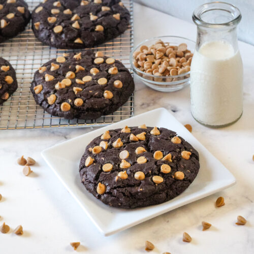 Dark Chocolate Peanut Butter Chip Cookies