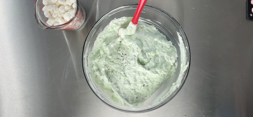 The Watergate salad right before the marshmallows are added