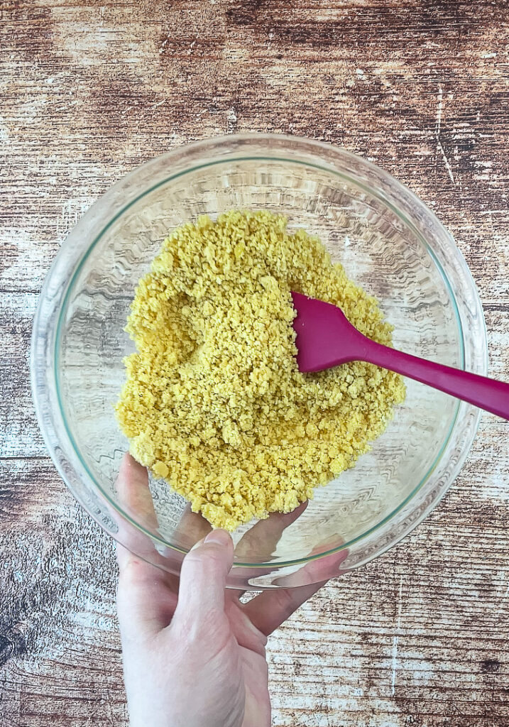 Lemon crunch topping in a bowl 